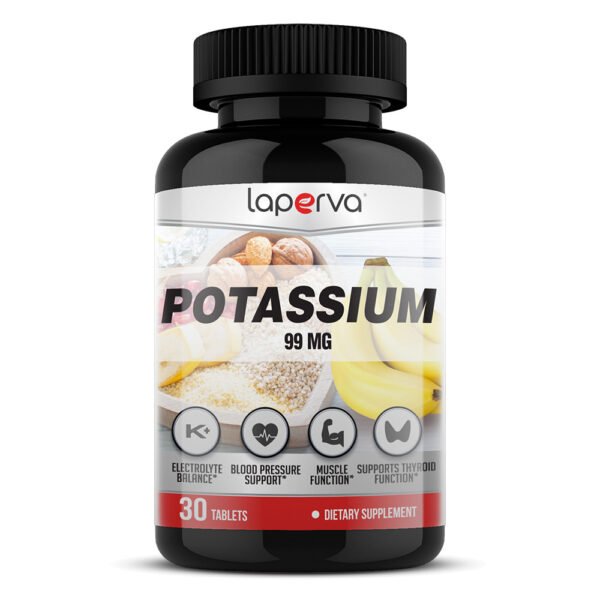 Laperva Potassium with Kelp (Iodine), 30 Tablets, 99 mg, Blood Pressure Support