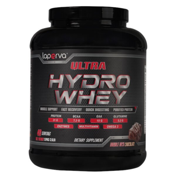 Laperva Ultra Hydro Whey protein, Double Rich Chocolate, 3.5 LB, 31gm Protein Per Serving