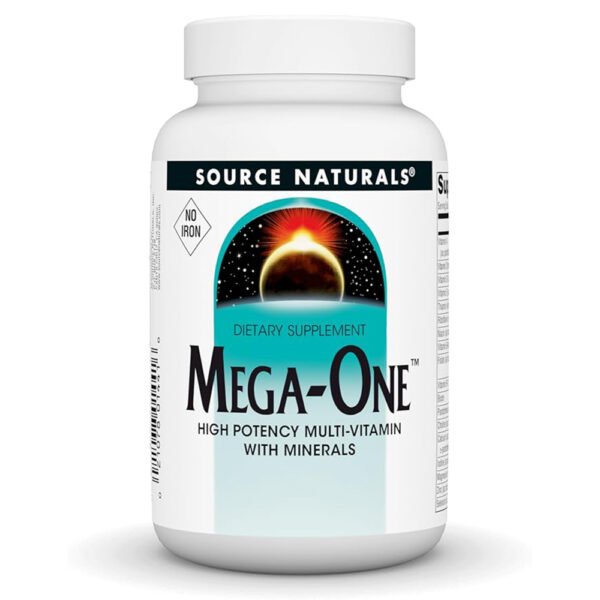 Source Natural Mega One No Iron, 30 Tablets, High Potency Multivitamin