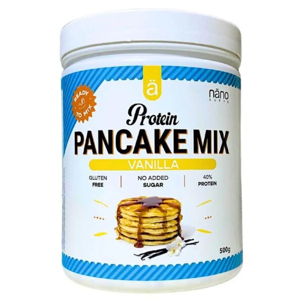 Nano Supps Protein Pancake Mix, Vanilla, 500 Gm, Rich in Protein, Great Taste