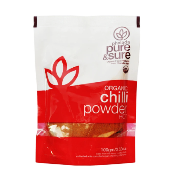 Pure & Sure Organic Chili Powder, 100 Gm, 100% Organic, No Artificial colours