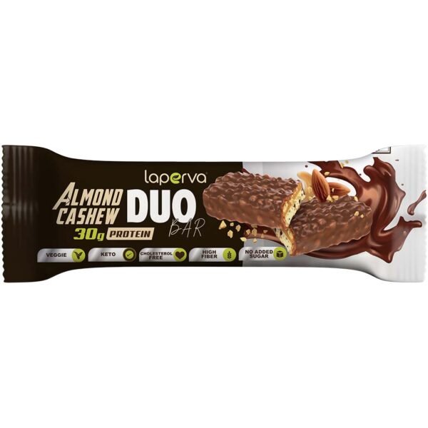 Laperva Almond Cashew Duo Bar, 1 Bar, 30g Of Protein For Two Pieces, Suitable for Keto Dieters