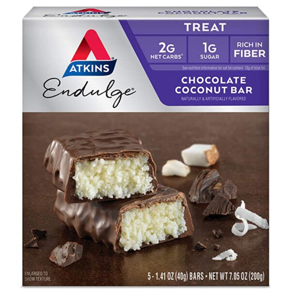 Atkins Endulge Bar, Chocolate Coconut, Rich In Fiber, Keto Friendly