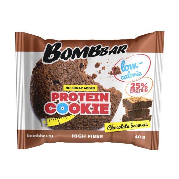 BombBar Protein Cookie, Chocolate Brownie, 1 Piece, High Protein, Low Calories