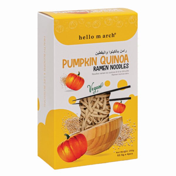 Hello March Pumpkin Quinoa Ramen Noodles,Vegan, Healthy Quick Meal