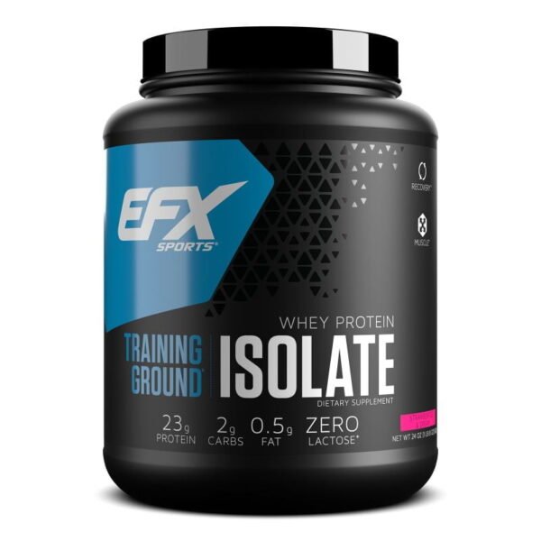 EFX Training Ground Isolate Protein, Strawberries Cream, 1.5 LB, Muscle Gain