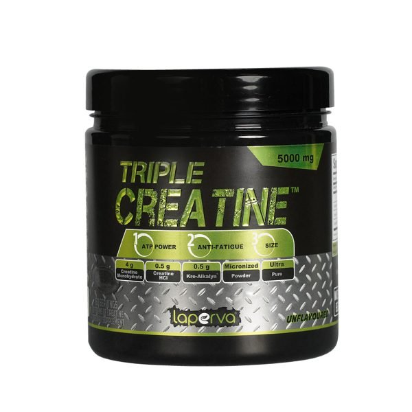 Laperva Triple Creatine, Unflavored, 60, Suitable For Vegan and Keto, Free From (Sugar - Lactose - Gluten - Soy - Dairy)