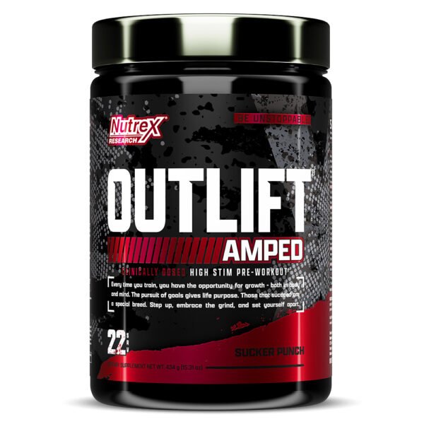 Nutrex Research Outlift Amped, Sucker Punch, 22 Serving