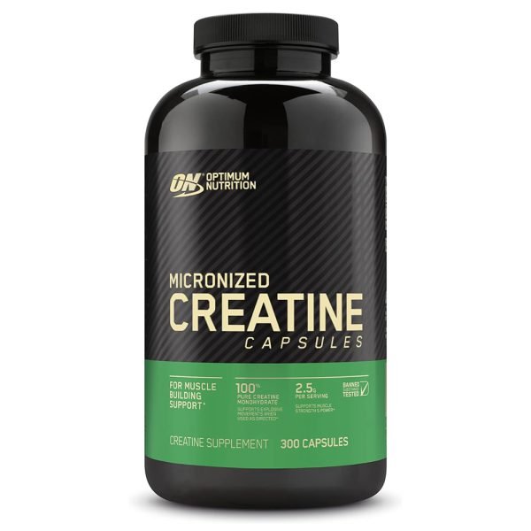 Creatine Optimum Nutrition Micronized Creatine Capsules, Pure Creatine Monohydrate