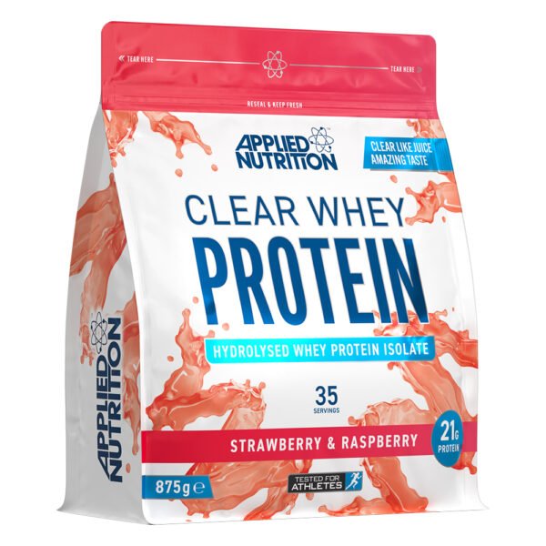 Applied Nutrition Clear Whey Protein, Strawberry & Raspberry, 875 GM, 21g of Protein Per Serving