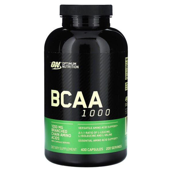 Optimum Nutrition BCAA Capsules, Supports Recovery