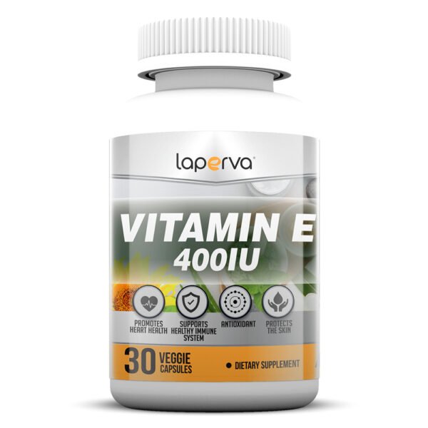 Laperva Vitamin E, 30 Veggie Capsules, 400 IU, Antioxidant, Protects The Skin