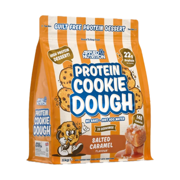 Applied Nutrition Protein Cookie Dough, Salted Caramel, 1 kg, 22g grass-fed whey & collagen per serving