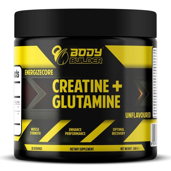 Body Builder Energizecore Creatine + Glutamine, Unflavored, 30, Muscle Strength